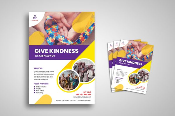 慈善公益活动宣传海报设计模板 Charity Flyer缩略图 慈善公益活动宣传海报设计模板 Charity Flyer
