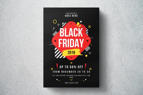 2019年黑色星期五购物节促销广告海报传单设计模板 Black Friday Flyer Template缩略图 2019年黑色星期五购物节促销广告海报传单设计模板 Black Friday Flyer Template