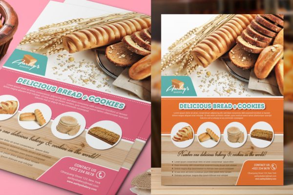 面包店传单/杂志广告设计模板 Bakery Flyer / Magazine Ad缩略图 面包店传单/杂志广告设计模板 Bakery Flyer / Magazine Ad