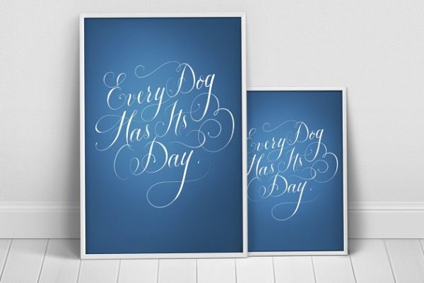 复古海报手绘印刷字体设计模板 Vintage Poster – Motivational Qoute