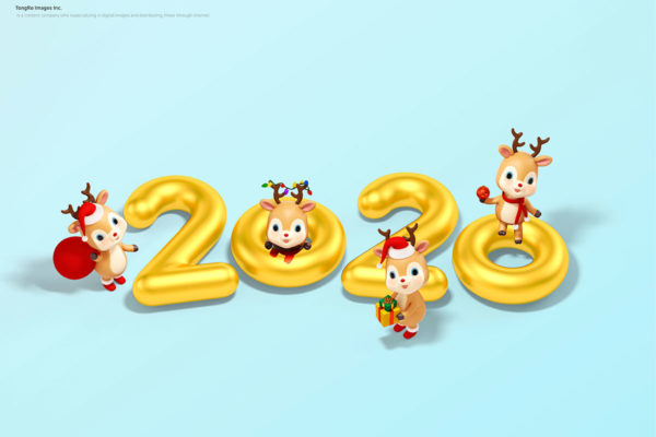 3D字体2020新年/圣诞海报图片psd素材缩略图 3D字体2020新年/圣诞海报图片psd素材