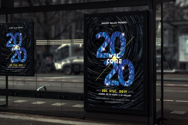 2020大型新年庆祝活动灯箱广告海报设计模板 Welcome – New Year Party Poster RY缩略图 2020大型新年庆祝活动灯箱广告海报设计模板 Welcome – New Year Party Poster RY