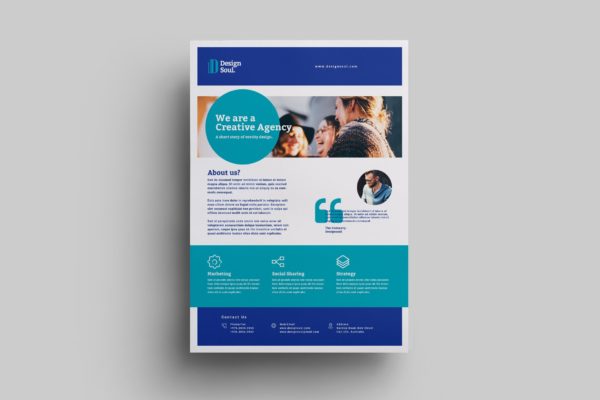 创意代理公司简介宣传单设计模板 Corporate Flyer缩略图 创意代理公司简介宣传单设计模板 Corporate Flyer