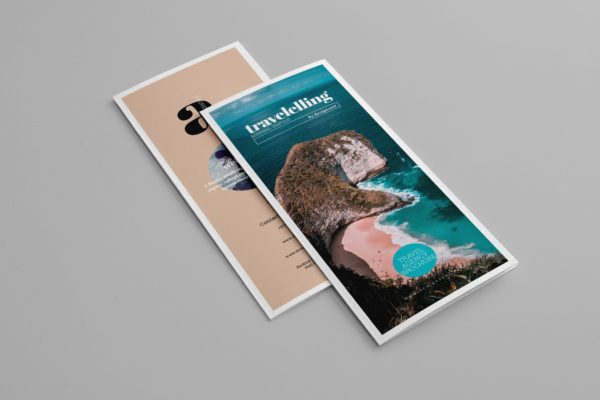 三折页旅游景点介绍宣传单设计模板 Trifold Brochure