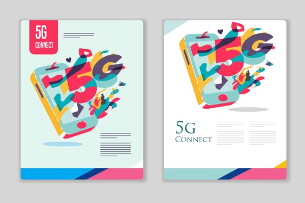 5G科技技术主题海报传单设计模板 5G connection era缩略图 5G科技技术主题海报传单设计模板 5G connection era