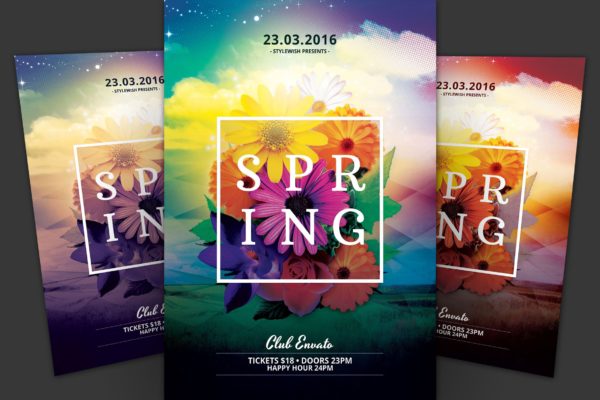 春季主题活动海报传单设计模板素材 Spring Flyer
