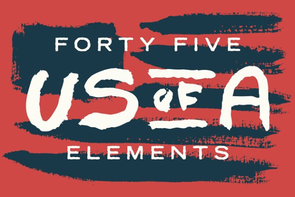 45款手绘美国元素 45 Hand Painted USA Elements