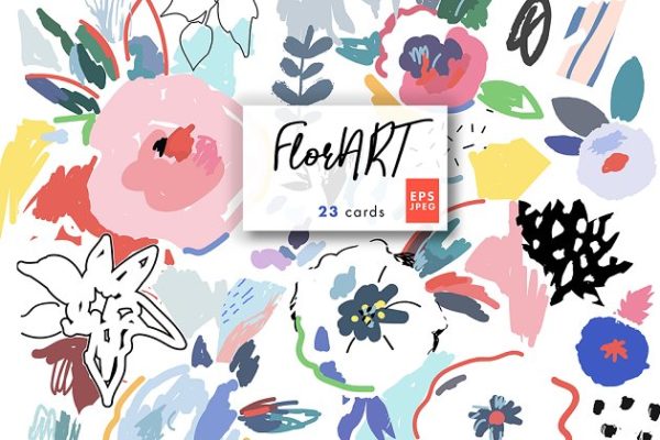 手绘花卉剪贴画 FlorART creative collection缩略图 手绘花卉剪贴画 FlorART creative collection