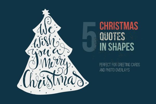 手绘圣诞节祝福语图层 Handdrawn Christmas Quotes in Shapes缩略图 手绘圣诞节祝福语图层 Handdrawn Christmas Quotes in Shapes