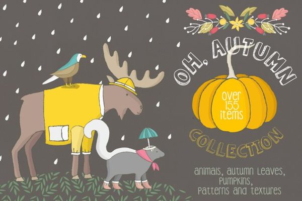 “哦，秋天来了”设计素材包 Oh, Autumn Collection Pro