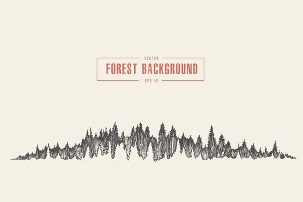 矢量松岭背景图形 Pine forest background缩略图 矢量松岭背景图形 Pine forest background