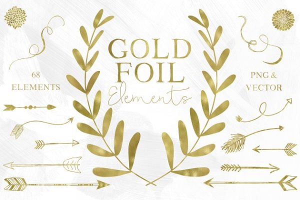 67种奢华金箔元素 67 Gold Foil Elements缩略图 67种奢华金箔元素 67 Gold Foil Elements