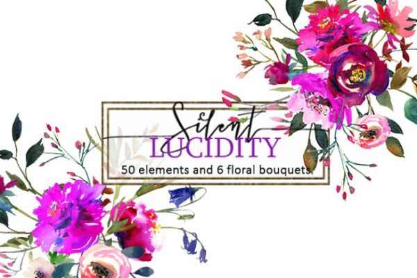 明亮紫色水彩花卉剪辑艺术集 Bright Purple Flowers Clip Art Set缩略图 明亮紫色水彩花卉剪辑艺术集 Bright Purple Flowers Clip Art Set