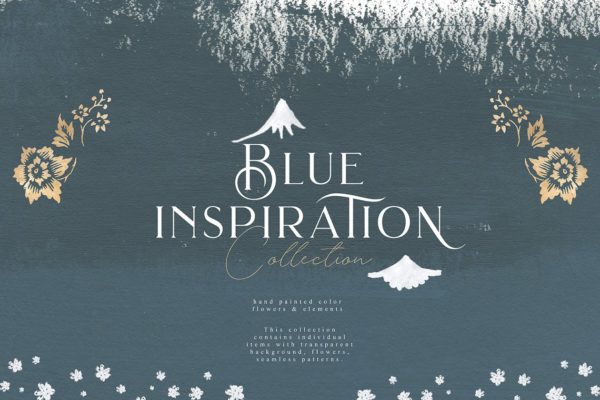 蓝色灵感水彩插画集 Blue Inspiration Collection