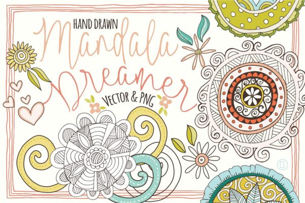 曼荼罗手绘矢量插图 Mandala Vector Illustrations缩略图 曼荼罗手绘矢量插图 Mandala Vector Illustrations