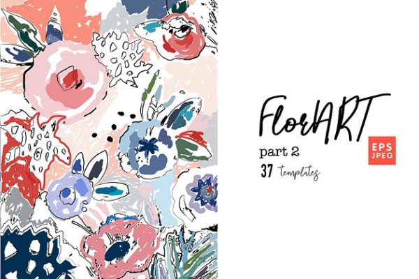 手绘花卉剪贴画第二弹 FlorART part 2缩略图 手绘花卉剪贴画第二弹 FlorART part 2