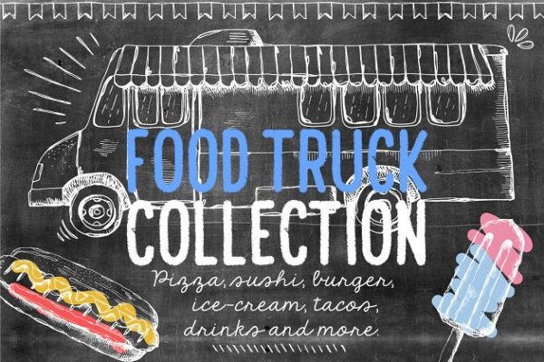 快餐车主题设计手绘插画合集 Food Truck Collection Pro缩略图 快餐车主题设计手绘插画合集 Food Truck Collection Pro