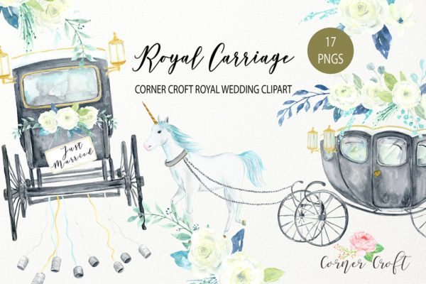 童话故事皇家马车水彩手绘插图 Royal Carriage Illustration缩略图 童话故事皇家马车水彩手绘插图 Royal Carriage Illustration