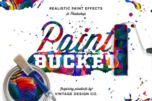 混合油漆涂刷图层样式 Paint Bucket for Photoshop