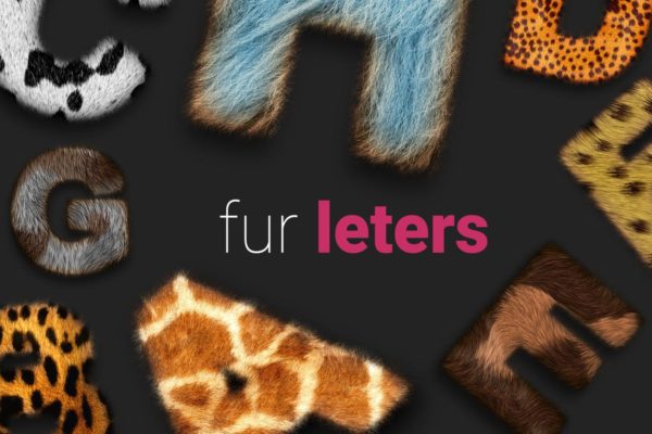 裘皮皮草纹理图层样式 Fur Styles