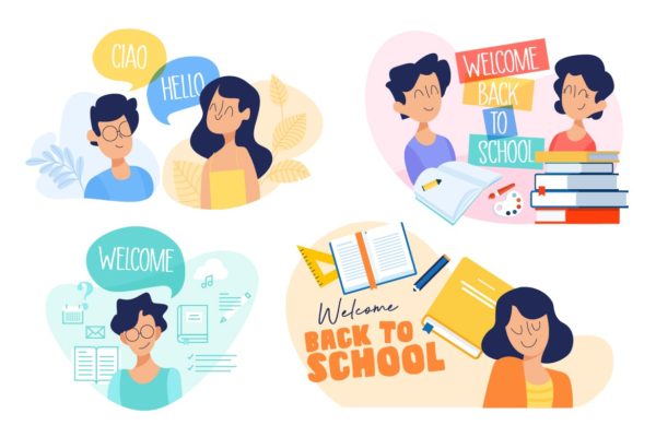 开学季校园场景矢量插画素材 Education illustrations缩略图 开学季校园场景矢量插画素材 Education illustrations