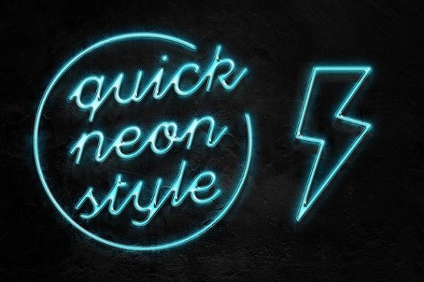 霓虹灯字体文本图层样式 Neon Pro text effect
