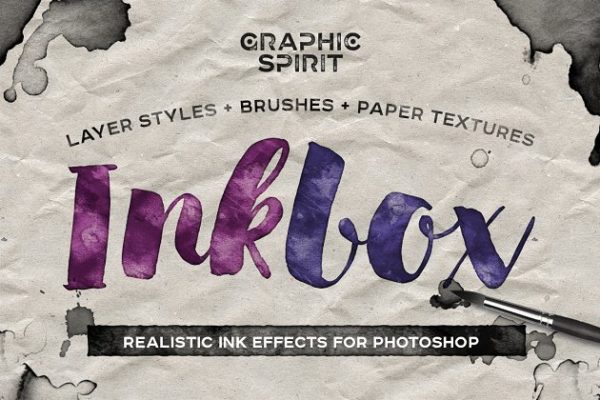 手绘水墨绘画风格PS图层样式 Photoshop Ink Drawing Effect缩略图 手绘水墨绘画风格PS图层样式 Photoshop Ink Drawing Effect
