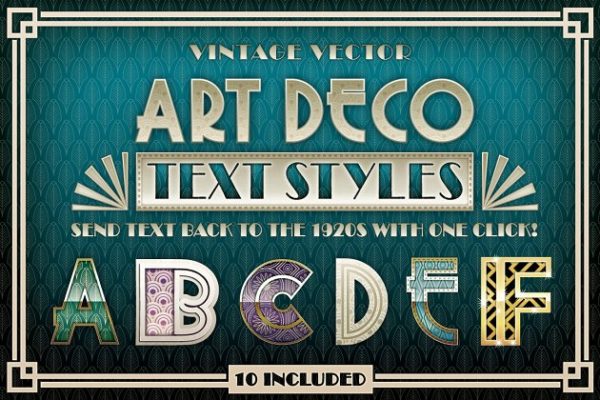 30年代复古装饰艺术PS图层样式 Art Deco Styles