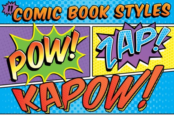 漫画书标题PS字体样式 Comic Book Text Styles