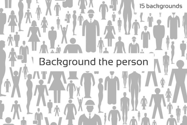 一组15个人物图案背景素材 Background the person