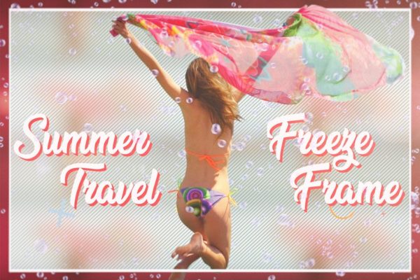 夏日旅行摄影后期处理添加相框PSD分层模板 Summer Travel Freeze Frame