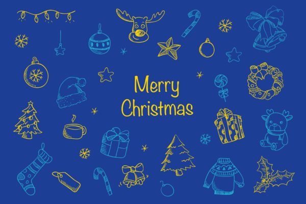 圣诞节主题元素装饰图案矢量设计素材 Christmas Blues缩略图 圣诞节主题元素装饰图案矢量设计素材 Christmas Blues