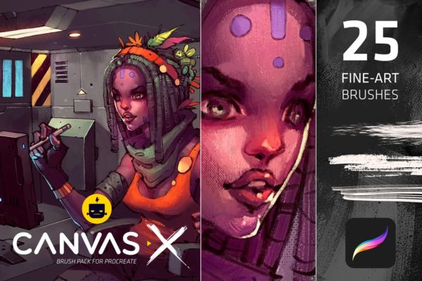 超级手绘插画Procreate笔刷 Canvas X – Procreate Brush Pack缩略图 超级手绘插画Procreate笔刷 Canvas X – Procreate Brush Pack