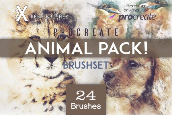 Procreate专用-动物笔刷套装缩略图 Procreate专用-动物笔刷套装