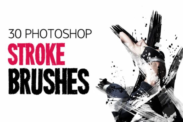 30款绘画画笔图案PS笔刷 30 Stroke Brushes缩略图 30款绘画画笔图案PS笔刷 30 Stroke Brushes