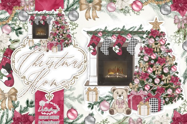 圣诞节客厅装饰剪贴画PNG素材 Christmas Home design缩略图 圣诞节客厅装饰剪贴画PNG素材 Christmas Home design