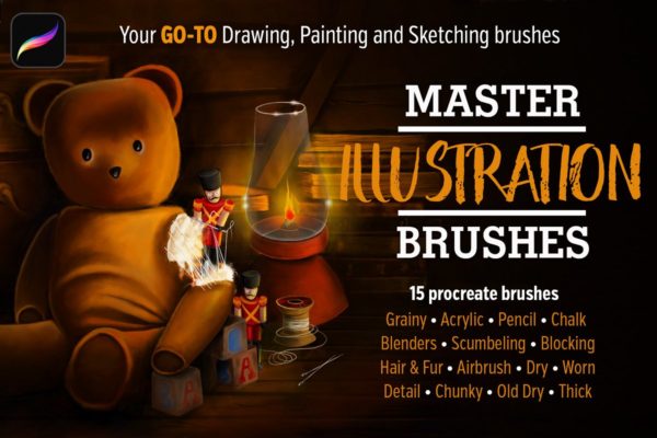 15种风格独特的Procreate笔刷套装