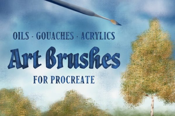 油画水彩画插画师必备Procreate美术画笔笔刷 Art Brushes for Procreate
