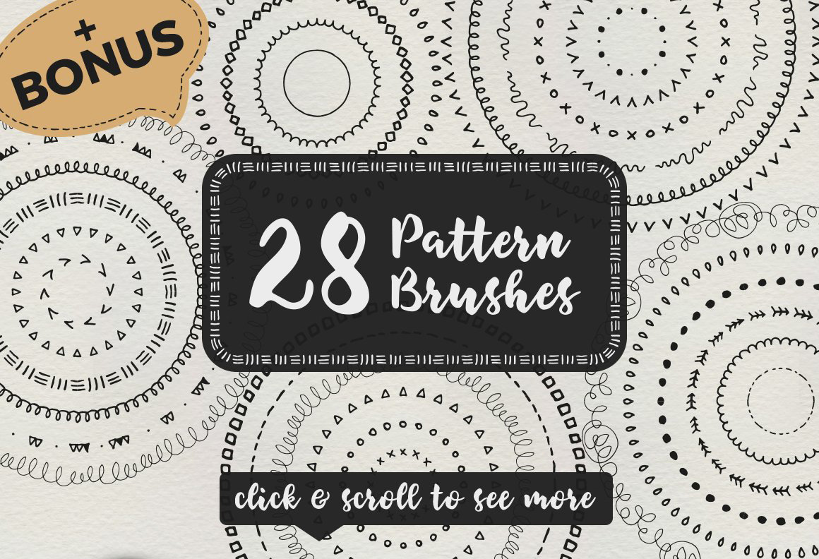 32款手绘矢量素材图案和笔刷工具素材下载[ai,esp,jpg,png]