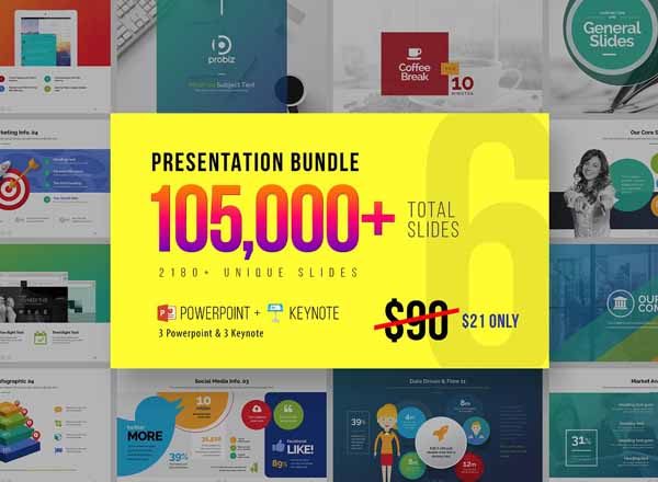 巨献！10万+色彩缤纷风格专业的商务PPT大合集 [pptx,key,10W+页面]