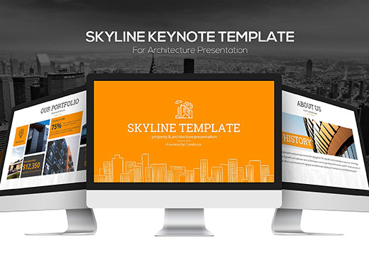 极简主义建筑行业幻灯片模板下载[key]