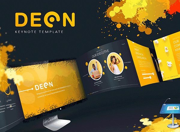 第一素材下午茶：时尚富有激情的多功能keynote幻灯片演示模版