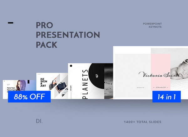 第一素材下午茶：14合1的超级高逼格设计感的多功能PPT模板套装下载[pptx,key]