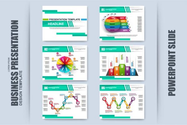 多功能 PowerPoint&Keynote 幻灯片矢量设计模板精选 Set Of Presentation Slide PowerPoint