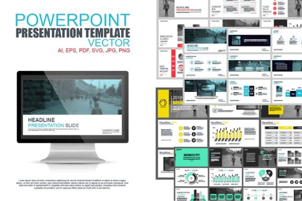 PPT&Keynote 幻灯片制作数据信息设计元素 Powerpoint Presentation Templates