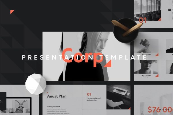 现代公司业务介绍Keynote幻灯片模板 Corp. Keynote Presentation Template