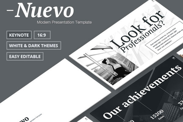 现代优雅极简的Keynote幻灯片模板下载 [key]