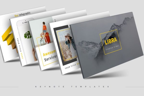 女性时尚主题Keynote幻灯片模板精选 Libra – Keynote Template