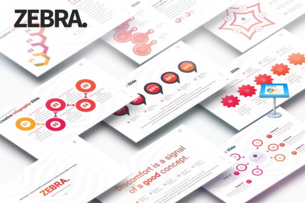 多用途信息图表Keynote幻灯片模板 ZEBRA – Multipurpose Keynote Presentation