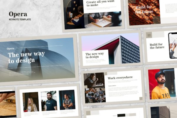 优雅大方精美Keynote幻灯片模板精选 Opera – Elegant Keynote Template